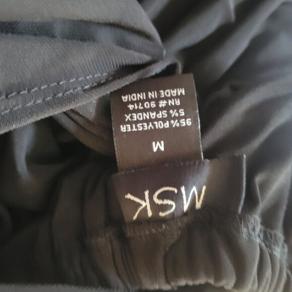 MSK Black RhinestoneTrim Jumpsuit Pantsuit size M NWT - Picture 9 of 9